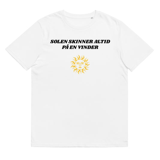 SOLEN SKINNER ALTID PÅ EN VINDER Unisex t-shirt